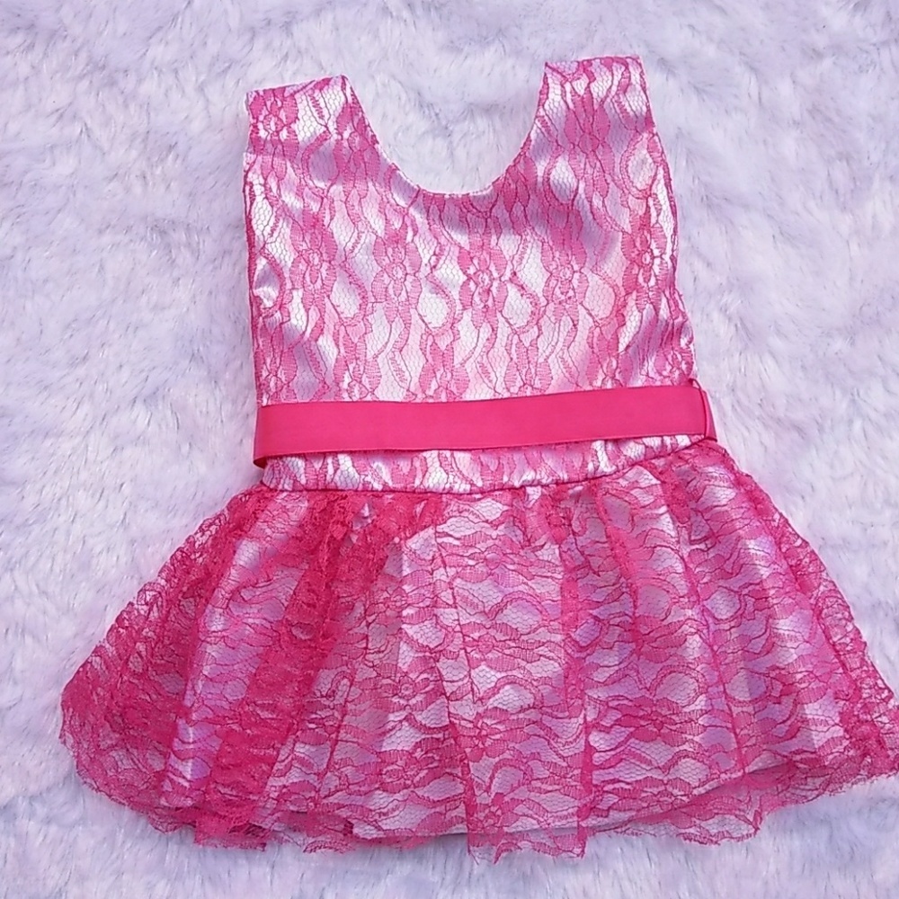 6-12MO: Princess Expressions 👗 Pink Lace Dress